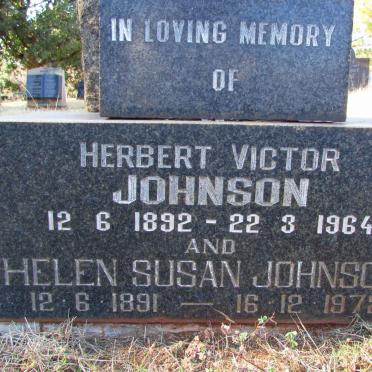 JOHNSON Herbert Victor 1892-1964 &amp; Helen Susan 1891-1972