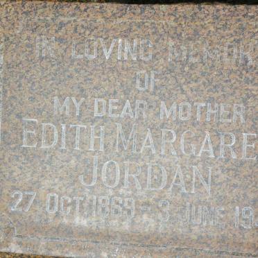 JORDAN Edith Margaret 1869-1945