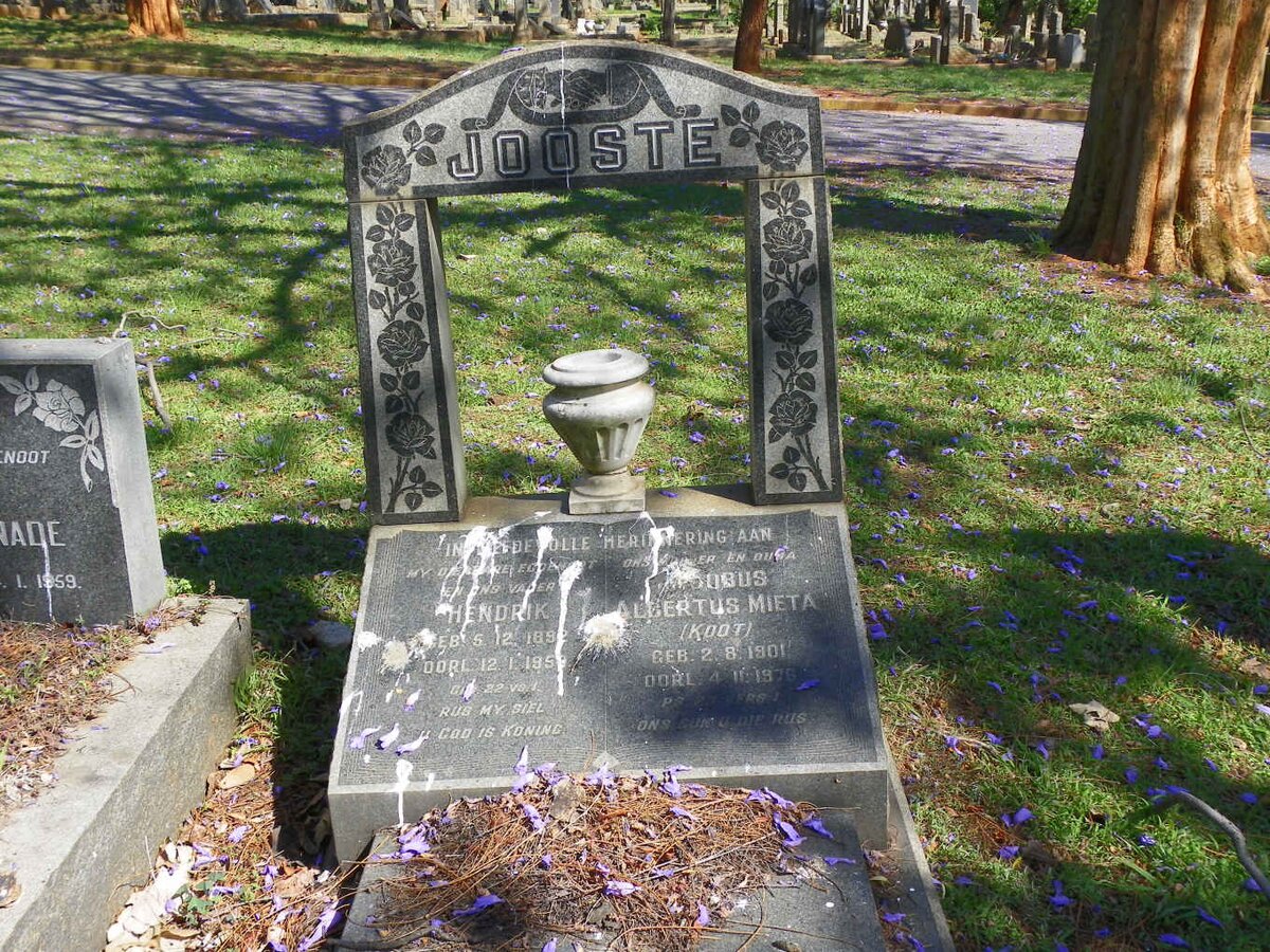 JOOSTE Hendrik 1892-1959 &amp; Jacobus Albertus Mieta 1901-1976