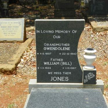 JONES Gwendolene 1897-1942 :: JONES William 1924-1987