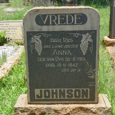 JOHNSON Anna nee VAN DYK 1913-1942
