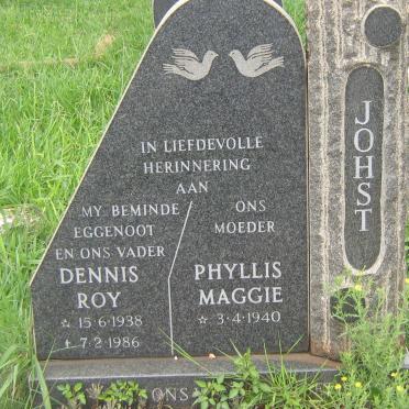 JOHST Dennis Roy 1938-1986 &amp; Phyllis Maggie 1940-