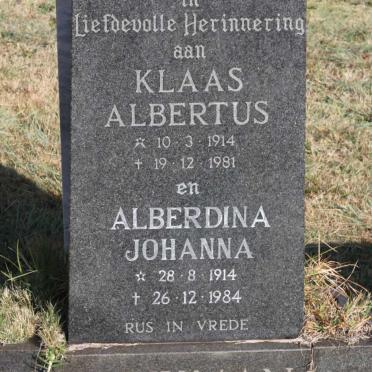 JONKMAN Klaas Albertus 1914-1981 &amp; Alberdina Johanna 1914-1984