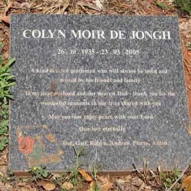 JONGH Colyn Moir, de 1935-2005