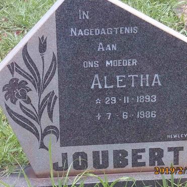JOUBERT Aletha 1893-1986