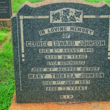 JOHNSON George Edward -1945 &amp; Mary Theresa -1957