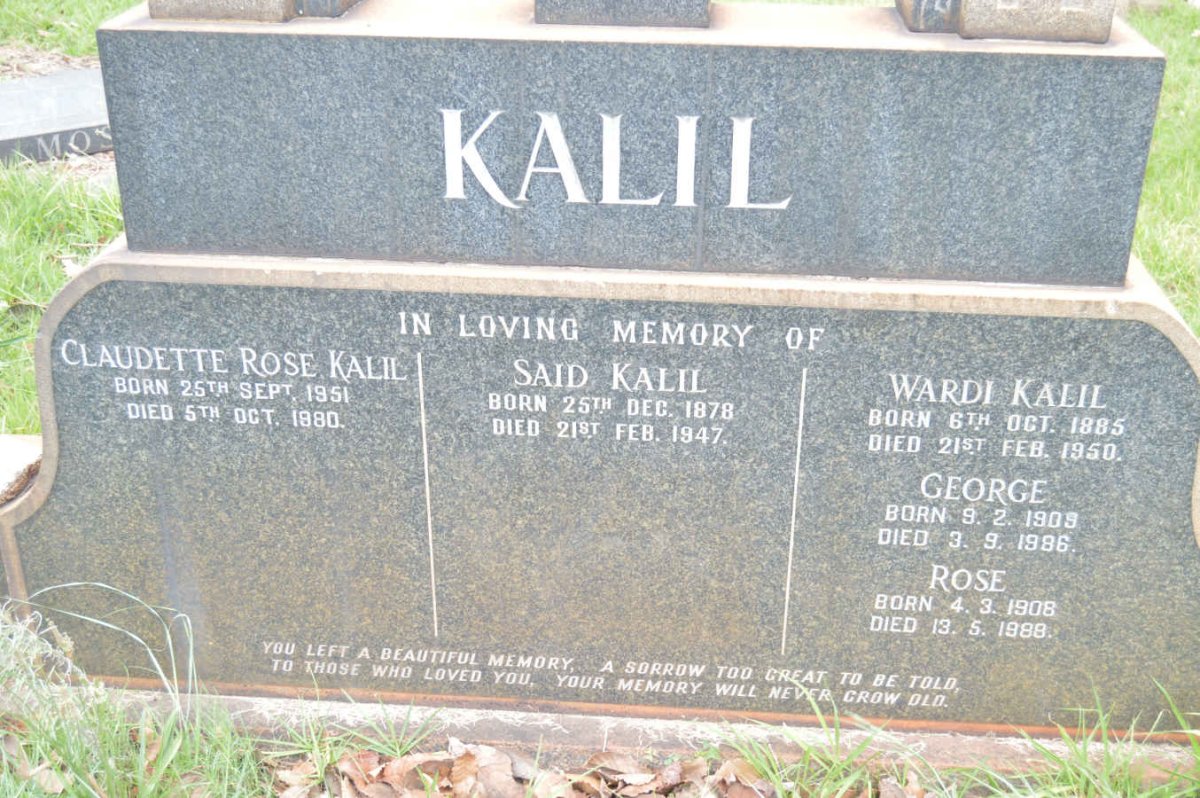 KALIL Said 1878-1947 &amp; Wardi 1885-1950