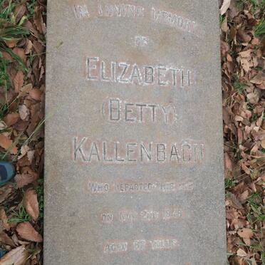 KALLENBACH Elizabeth -1949
