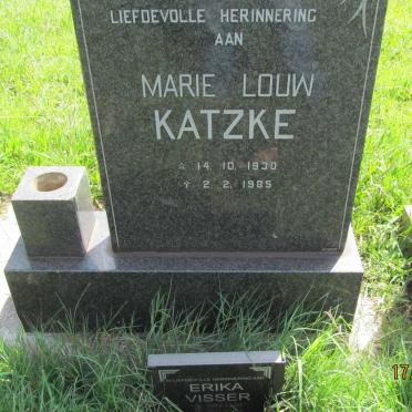 KATZKE Marie Louw 1930-1985 :: VISSER Erika 1953-2011