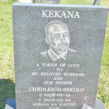 KEKANA Chadleigh Sekolo 1958-2012