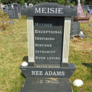 KGOASI Hettie nee ADAMS 1950-2009