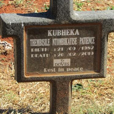 KHUBHEKA Thembisile Ntombikayise Patience 1982-2019