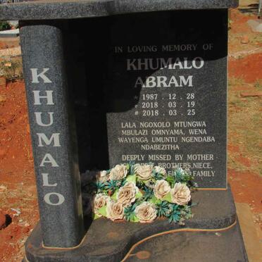 KHUMALO Abram 1987-2018