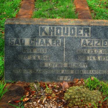 KHOUDER Sad Chaker 1868-1948 &amp; Azizie 1894-1974