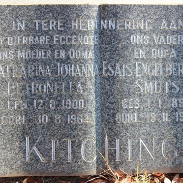 KITCHING Esais Engelbertus Smuts 1895-1984 &amp; Catharina Johanna Petronella 1900-1964