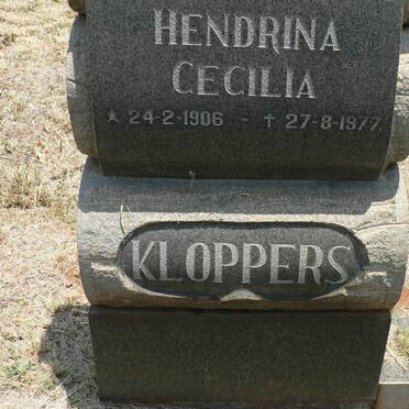 KLOPPERS Hendrina Cecilia 1906-1977