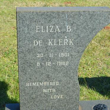 KLERK Eliza B., de 1901-1982
