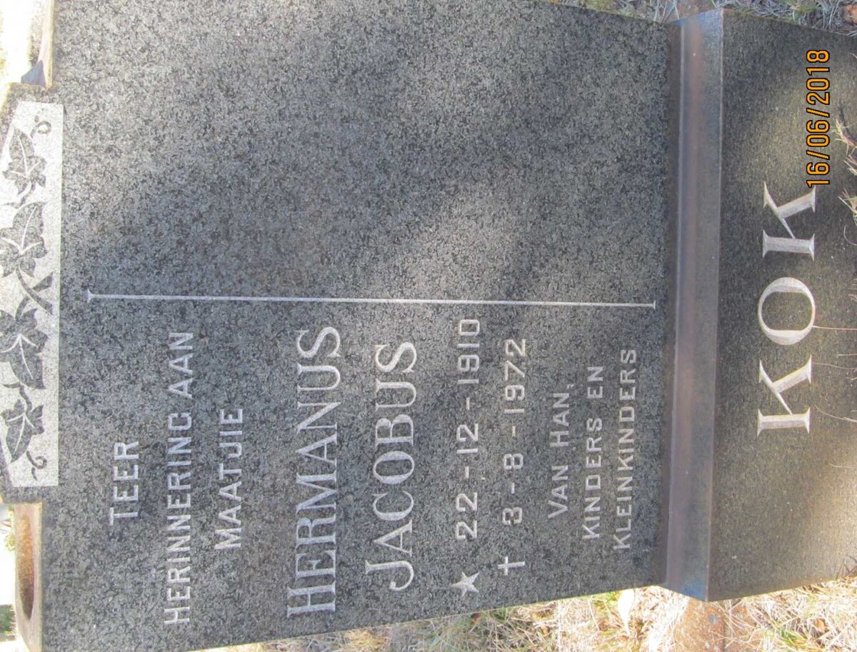 KOK Hermanus Jacobus 1910-1972