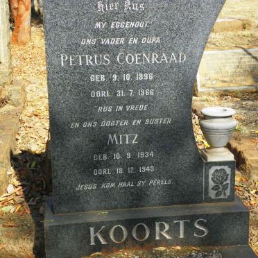 KOORTS Petrus Coenraad 1896-1966 :: KOORTS Mitz 1934-1943