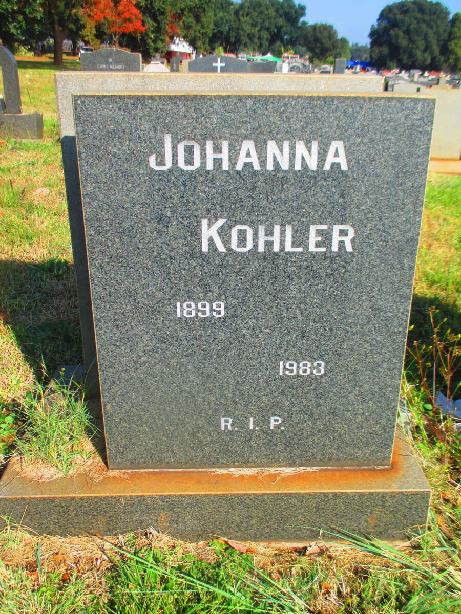 KOHLER Johanna 1899-1983