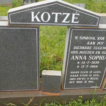 KOTZÉ Anna Sophia 1939-1989