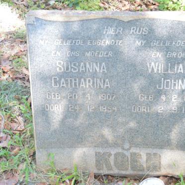 KOEN Susanna Catharina 1907-1954 :: KOEN William John 1940-1961