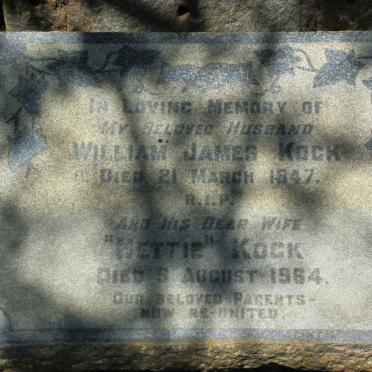 KOCK William James -1947 &amp; Hettie -1964