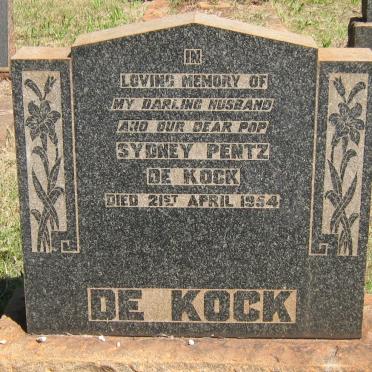 KOCK Sydney Pentz, de -1954