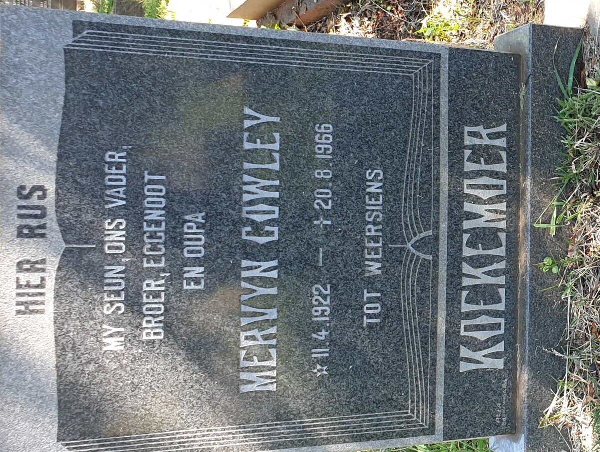 KOEKEMOER Mervyn Cowley 1922-1966