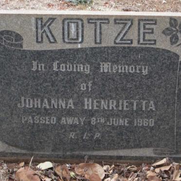 KOTZE Johanna Henrietta -1960