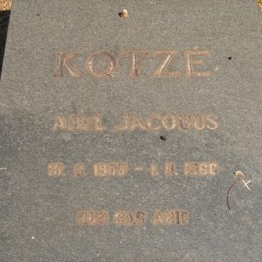 KOTZÉ Abel Jacobus 1905-1966