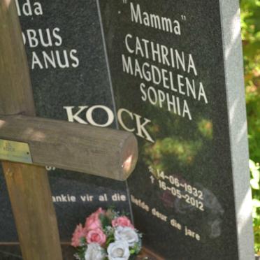 KOCK Jacobus Stephanus 1924-1983 &amp; Cathrina Magdelena Sophia 1932-2012