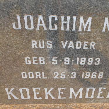KOEKEMOER Joachim M. 1893-1968