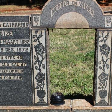 KOTZE Jacobus Nicolaas 1880-1958 &amp; Henrietta Catharina 1892-1972