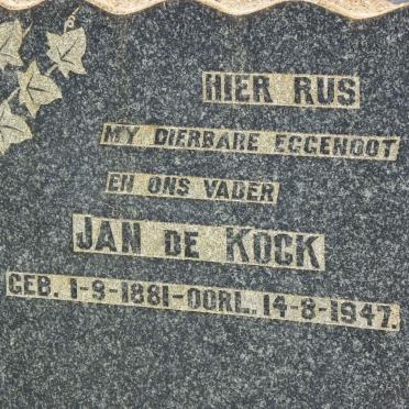 KOCK Jan, de 1881-1947