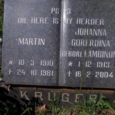 KRUGER Surnames :: Vanne KRUGER