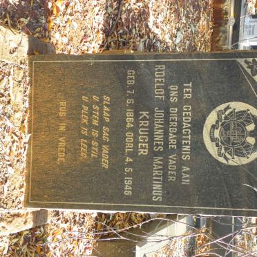 KRUGER Roelof Johannes Martinus 1864-1946