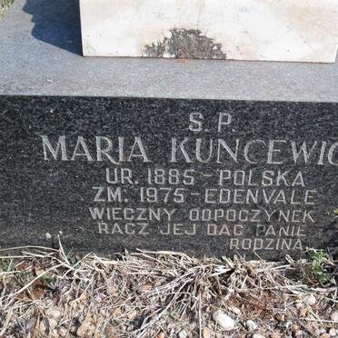 KUNCEWICZ Maria 1885-1975 :: KUNCEWICZ Aleksander 1918-1997