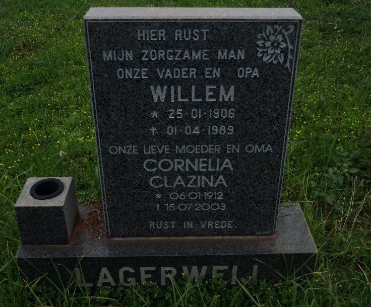 LAGERWEIJ Willem 1906-1989 &amp; Cornelia Clazina 1912-2003