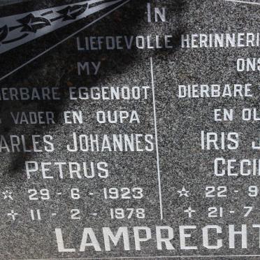 LAMPRECHT Charles Johannes Petrus 1923-1978 &amp; Iris Joan Cecilia 1926-1989
