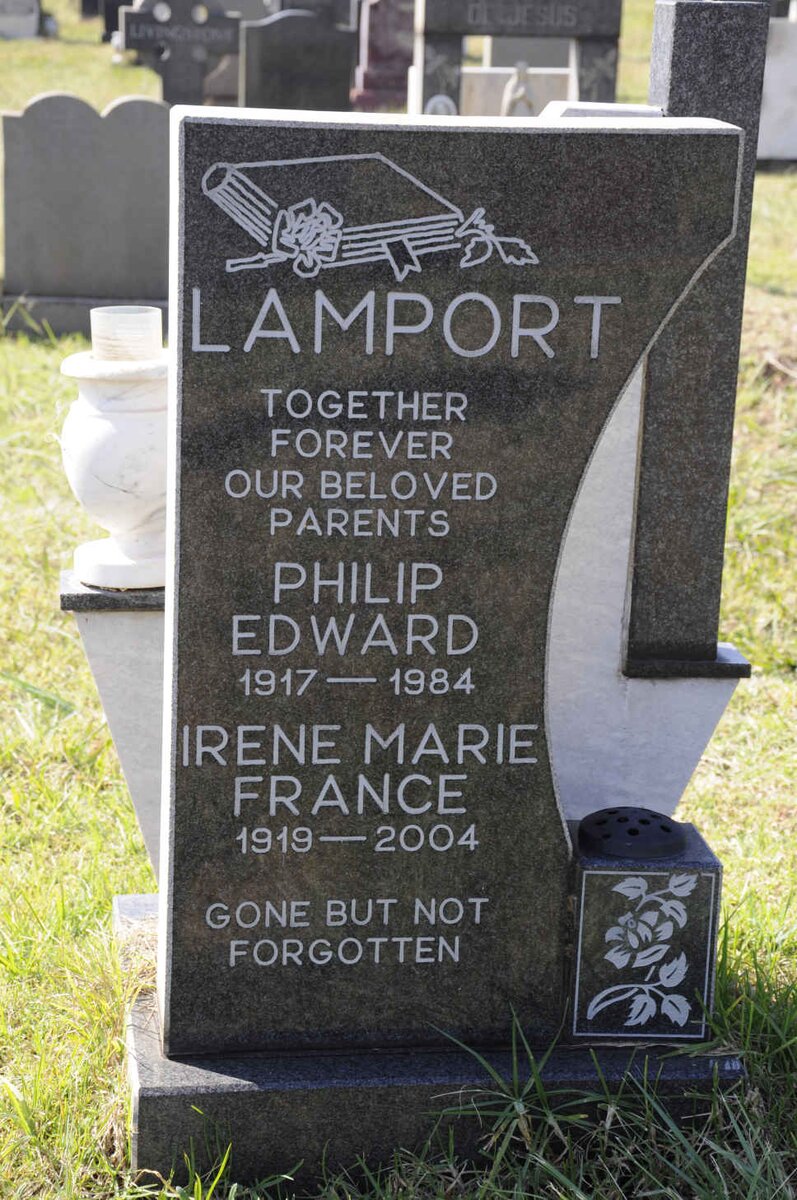 LAMPORT Philip Edward 1917-1984 &amp; Irene Marie France 1919-2004