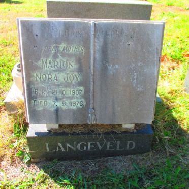 LANGEVELD Marion Nora Joy 1907-1976