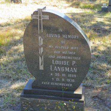 LANGMAN Louise P. 1889-1970