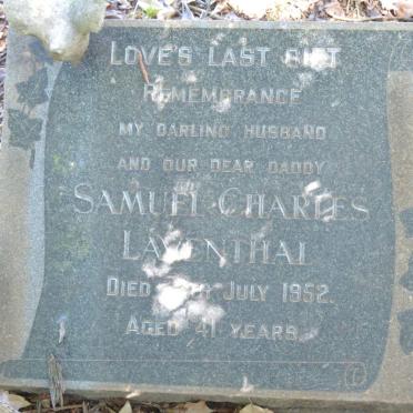 LAVENTHAL Samuel Charles -1952 &amp; Myrtle Mary -1981