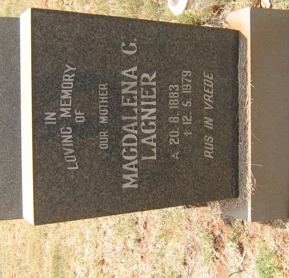 LAGNIER Magdalena G. 1883-1979