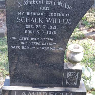 LAMPRECHT Schalk Willem 1921-1970