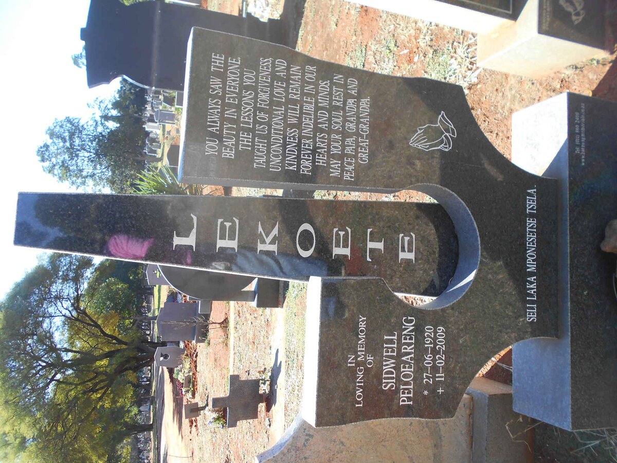 LEKOETE Sidwell Peloeareng 1920-2009