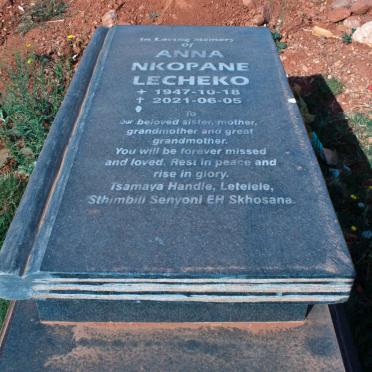 LECHEKO Anna Nkopane 1947-2021