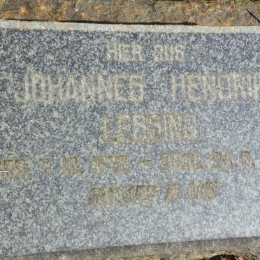 LESSING Johannes Hendrik 1872-1959