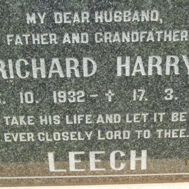 LEECH Richard Harry 1932-1991